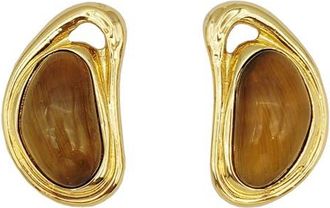 Petit Moments Vaila Stud Earrings in Gold/Brown at Nordstrom