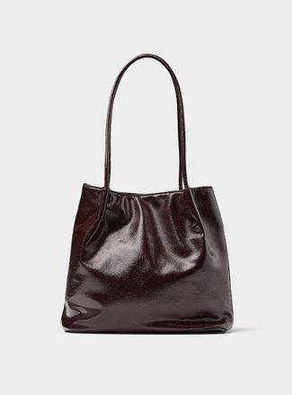 Simons Womens Crackled faux-leather hobo bag