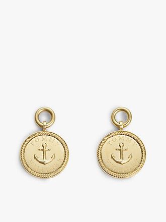 Tommy Hilfiger Pendientes n&aacute;uticos chapados en oro