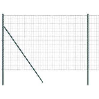 Berkfield Home Euro Fence with 7 Posts 1.6x10 m Galvanised Steel Green