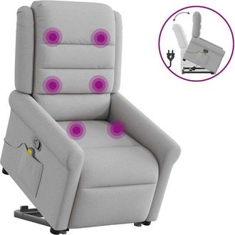vidaXL Vidaxl - Sill&oacute;n De Masaje Reclinable De Pie De Tela Gris Nube