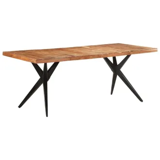 vidaXL Vidaxl - Mesa De Comedor Madera Maciza De Acacia 200x90x76 Cm