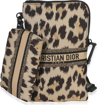 Dior Christian Dior Leopard Technical Fabric DiorTravel Pouch Set