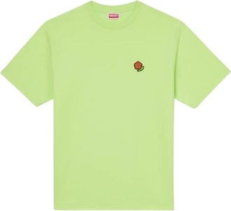 Kenzo Geborduurd Pop T-shirt in Groen - Heren - T-shirts - Groen - XL - Katoen - Tops