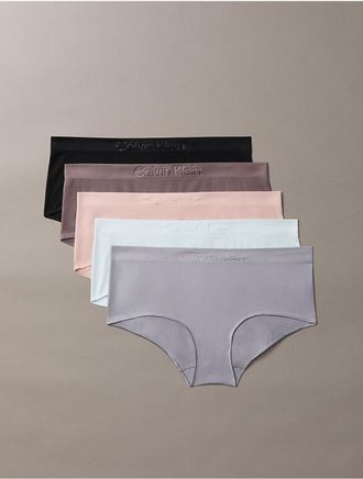 Calvin Klein Womens Bonded Flex Seamless 5-Pack Boyshort - Multi - XL