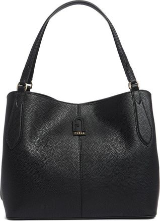 Furla Dafne Medium Leather Hobo Bag in Nero at Nordstrom Rack