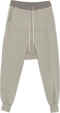 Rick Owens drawstring-fastening trousers - men - Certified Cotton/Recycled Polyester - L - Grey