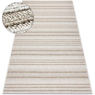 RugsX Carpet JERSEY 19233 beige - Lines, structural, loop BOHO beige 200x290 cm