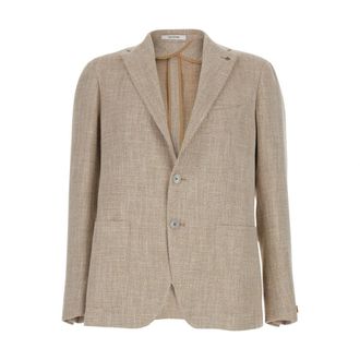 Tagliatore Heren, Pakken, Beige, Maat: L Wol