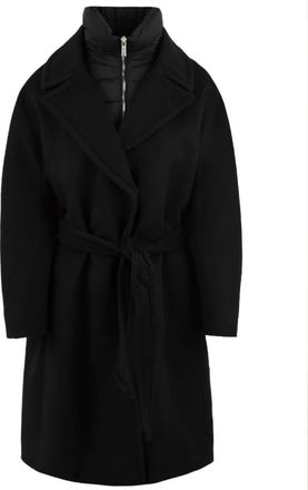 Moorer Polina-LE Coat - Dames - Jas met riem - Zwart - M - Jassen