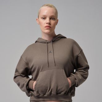 Nike Jordan Womens Jordan Sport Crossover Dri-FIT Fleece Hoodie in Grey | IB2498-040