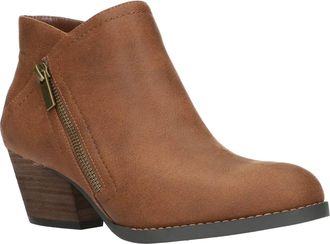 Bella Vita Bobbi Booties Womens Brown Side Zip Ankle Boots LION239