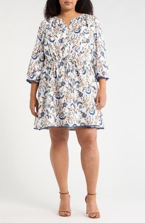 Sugarlips Ralston Floral Print Dress in Off-White-Multi at Nordstrom, Size 2X
