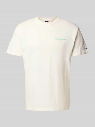Tommy Jeans Regular Fit T-Shirt aus reiner Baumwolle in Offwhite, Gr&ouml;&szlig;e XL