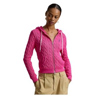 Polo Ralph Lauren Cardigans, female, Pink, Size: XS Knitwear