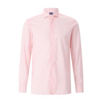 Fedeli Shirt met lange mouwen - Heren - Casual Overhemden - Roze - L - Katoen - Overhemden