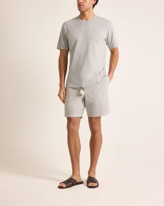 Orlebar Brown Ob Standard Easy Fit Interlock Cotton Jersey T-Shirt in Grey Melange at Nordstrom, Size Xxx-Large