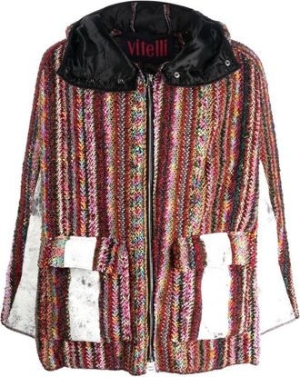 Vitelli Multicolor Knitted Hooded Cardigan