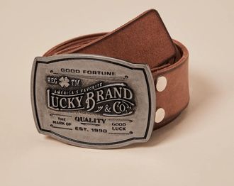 Lucky Brand Plaque Buckle Belt