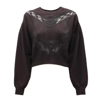 Twinset Maglione Wo Sweater 212Tt 3040 - Dames - Ronde hals truien - Zwart - S - Katoen - Truien & Vesten