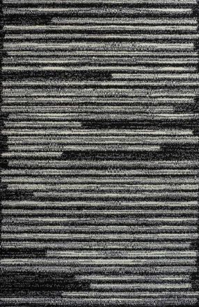 Jonathan Y Designs Khalil Modern Berber Stripe Area Rug in Black/cream at Nordstrom, Size 5Ft 0In X 8Ft 0In
