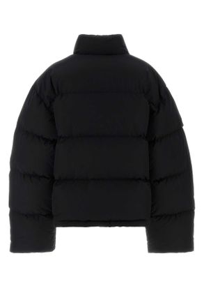 Balenciaga Womens Black Cotton Blend Down Jacket Giubbini