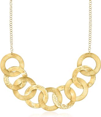 Ross-Simons Italian 18kt Gold Over Sterling Interlocking Circle Necklace
