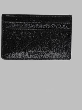 Courr&egrave;ges Napplack Leather Card Case - Black