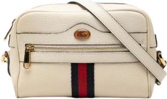 Gucci Pre-owned Ophidia Crossbody Bag - Dames - Vintage Schoudertas - Wit - ONE Size - Leer - Vintage
