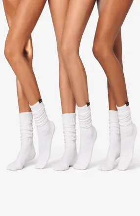 Lechery 3 Pairs of Scrunch Socks in White at Nordstrom