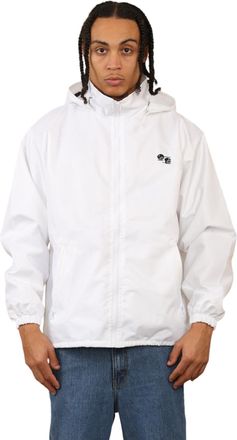 Janisramone Unisex Waterproof Bowling Jacket, Mens Waterproof Trousers, Fully Fleece Lined White Waterproof Jacket Zip Pockets Detachable Hoodie With Embroidered 