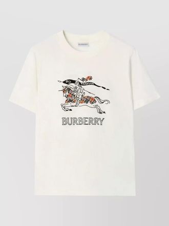 Burberry frankie check crew neck graphic t-shirt