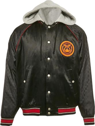 Gucci Jack met capuchon en GG patroon - Zwart