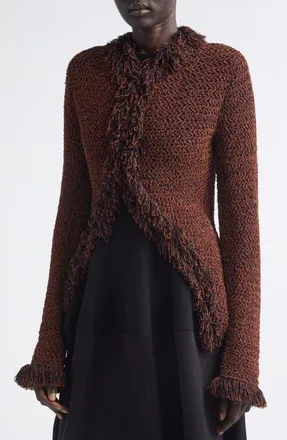Proenza Schouler Nilo Textured Jacquard Top in Black/copper at Nordstrom, Size X-Small