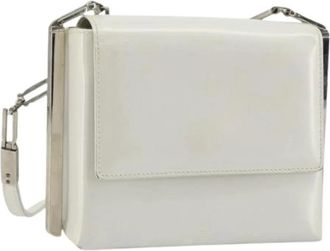 Ferragamo Pre-owned Cross Body Bags, female, White, Size: ONE SIZE Pre-owned Patent Leather Shoulder Bag
