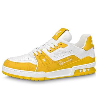 Louis Vuitton LV Trainers White Yellow 1AANGL