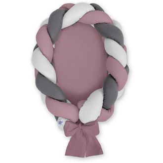 OEM Capullo Trenzado Para Beb&eacute; 2 En 1 - Rosa-gris-antracita Retro
