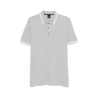 HUGO BOSS Hugo, Polo Shirts, male, Gray, Size: 3XL Sweater Boss