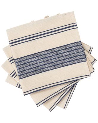 French Home Set Of 4 Striped Napkins