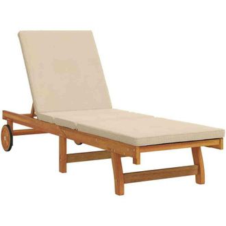 vidaXL Tumbona Marr&oacute;n 63 X 199 X 85cm Madera Maciza De Acacia