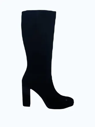 Nero Giardini Womens Velour Suede High Heel Boot In Black