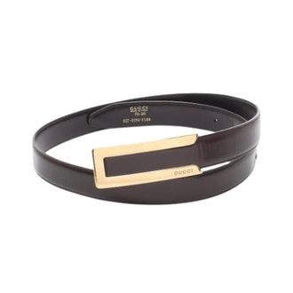 Gucci Pre-owned Vintage Leather Belt - female - Gucci Vintage - Vintage Belts - Brown - ONE SIZE - Pre-owned
