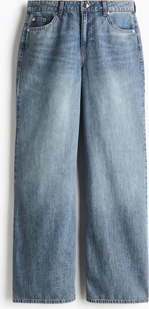 H&M Wide Regular Jeans - Blue