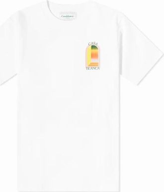 Casablanca Mens Casablanca Arch Gradient T Shirt White - Size: 40