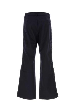Wales Bonner Mens Midnight Blue Cotton Pant Navy Exterior: Pantaloni