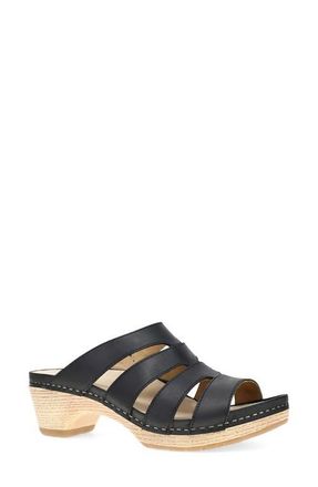 Dansko Lyndi Platform Slide Sandal in Black Oiled Pull Up at Nordstrom, Size 11.5-12Us