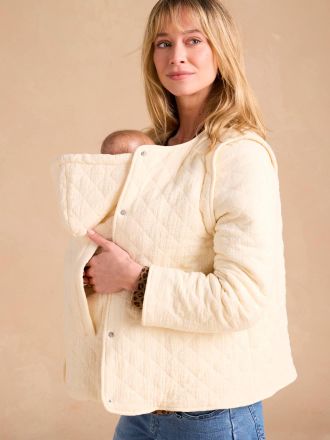 Envie de Fraise Gesteppte Tragejacke aus Musselin ENVIE DE FRAISE mit Recycling-Polyester wollwei&szlig;