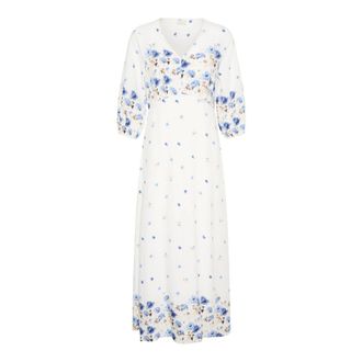 Kaffe KArosine Long Dress - - Dresses - Donna - Blu - S