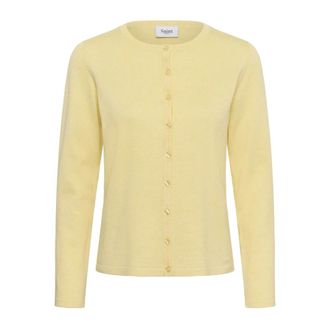 Saint Tropez MilaSZ R-Neck Cardigan - Dames - Truien - Geel - Maat: XS