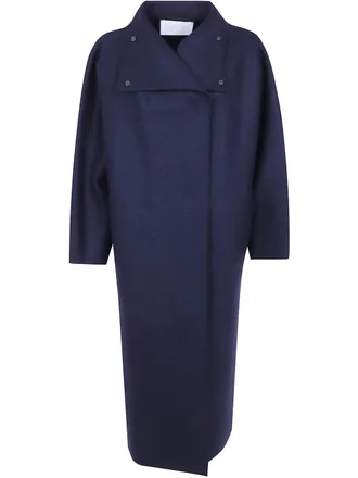 Harris Wharf London Coat Funnel Neck Women Funnel Neck Oversized Coat